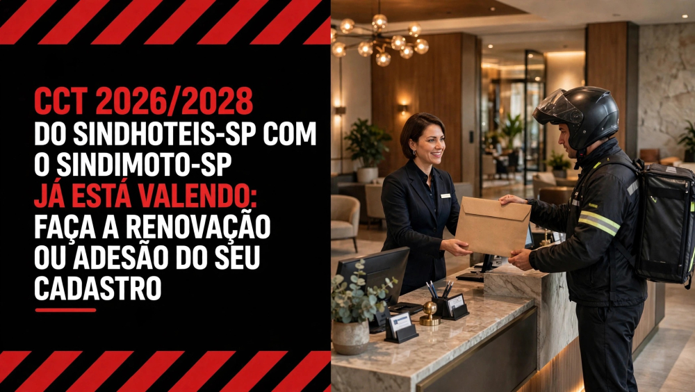CCT 2026/2028 DO SINDHOTEIS-SP COM O SINDIMOTO-SP JÁ ESTÁ VALENDO: FAÇA A RENOVAÇÃO OU ADESÃO DO SEU CADASTRO